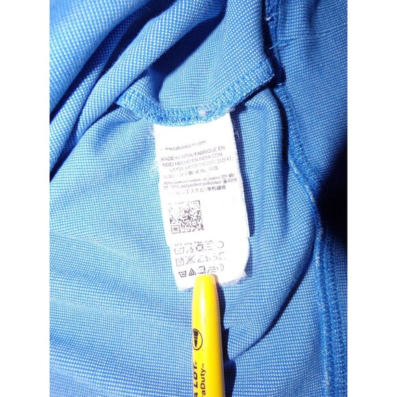 Calvin Klein Men's Blue 1/4 Zip Pullover Lightweight 100% Cotton Long Sleeve XXL - Picture 5 of 9